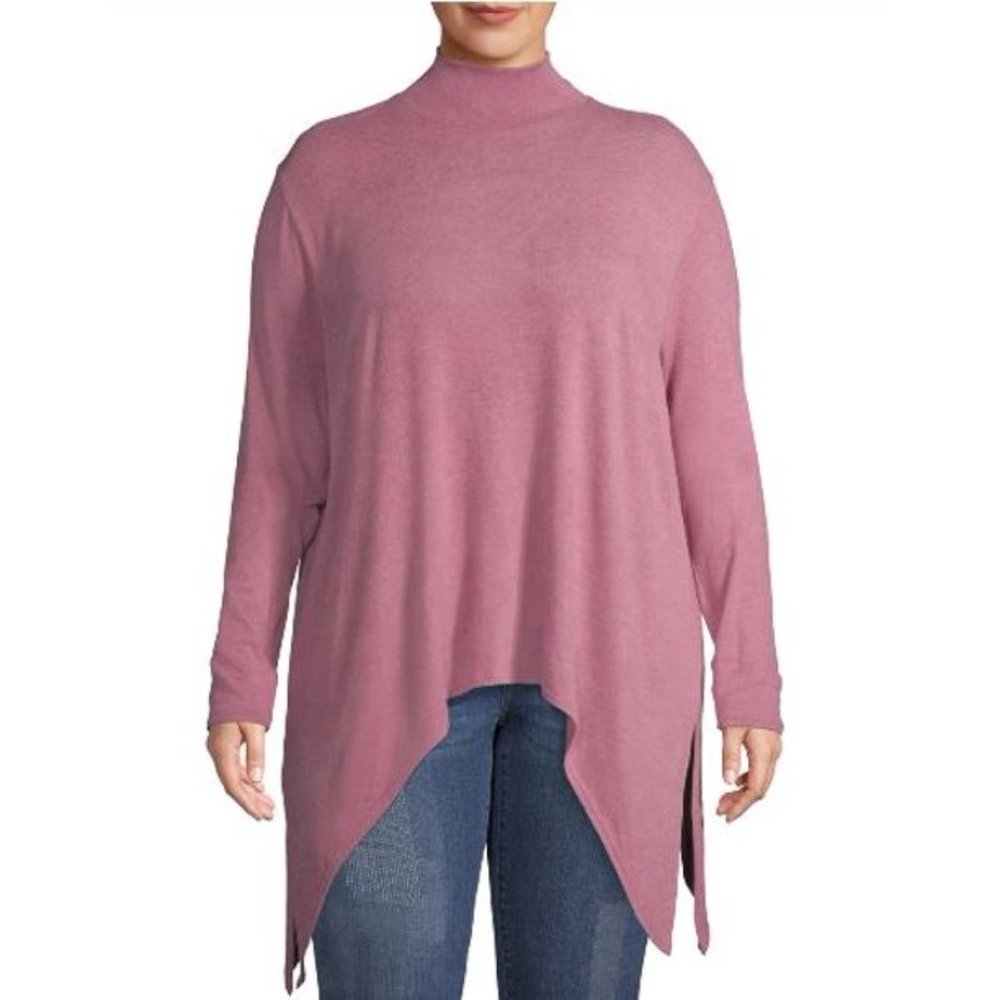 Women's Plus Size Long Sleeve Turtleneck